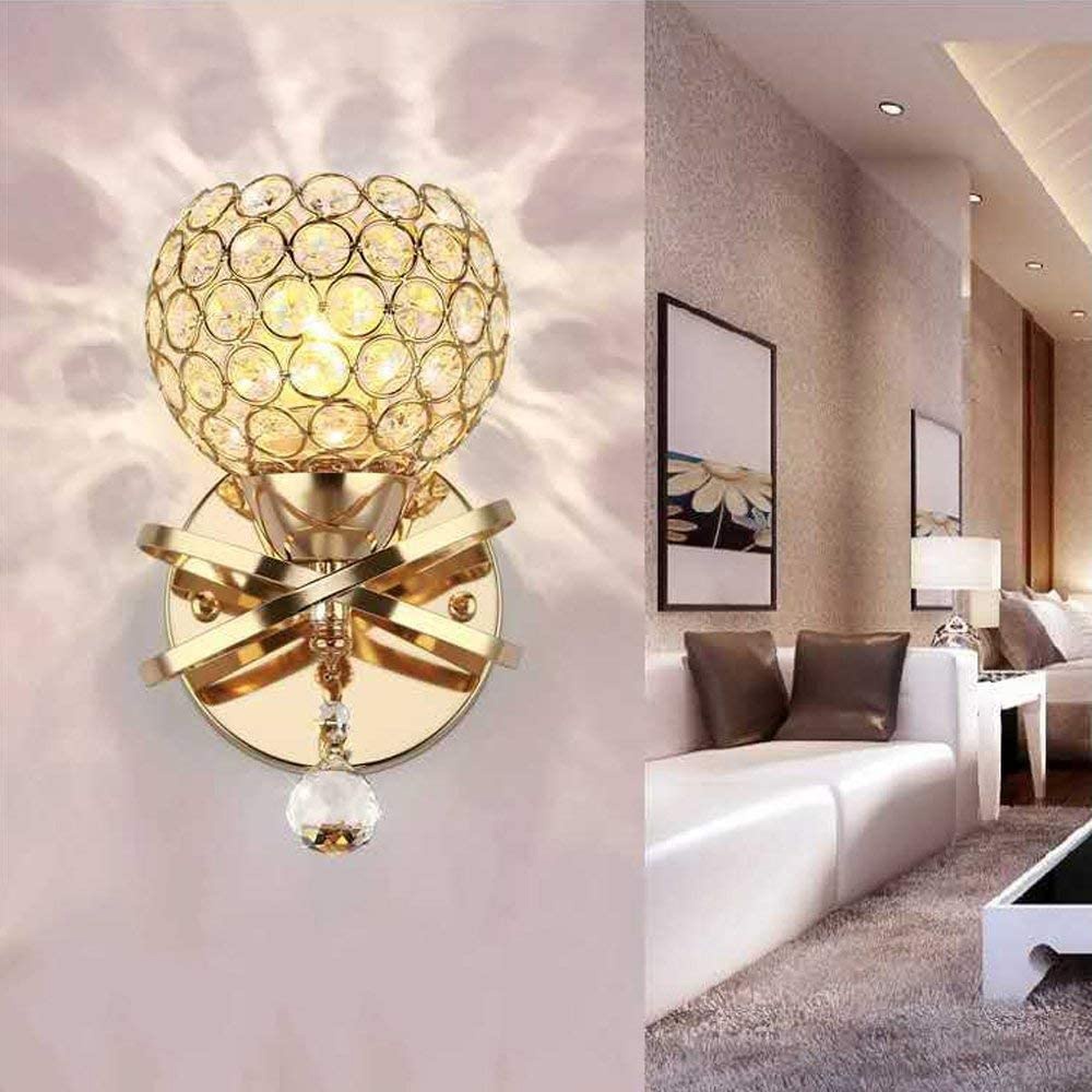 Lampu Dinding Kristal Gaya Modern Untuk Dekorasi Rumah Wall Lamp E27 Lampu Dinding Gaya Mewah Ringan Lampu Hias Ruang Tamu