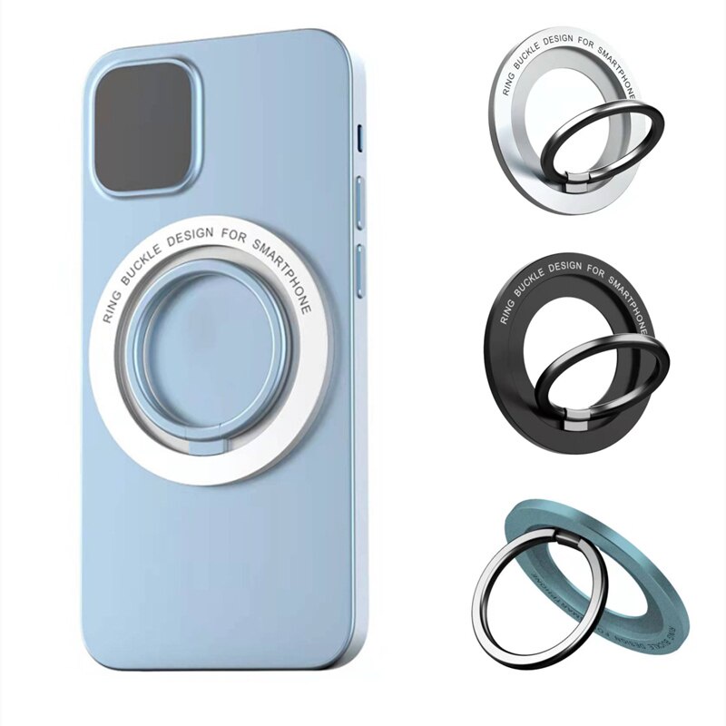 IPHONE Disc Magnetic Ring Phone Holder Untuk Iphone12 13 14 Mini Pro Max Logam Ultra-Tipis Cincin Magnet Gesper Phone Holder