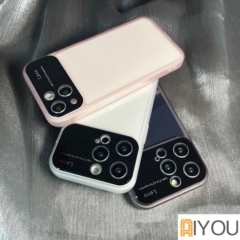 IPHONE Casing TPU Soft Bening Jendela Besar/Black/White/Pink] Kompatibel Untuk Casing Iphone12 Pro13 14 pro max
