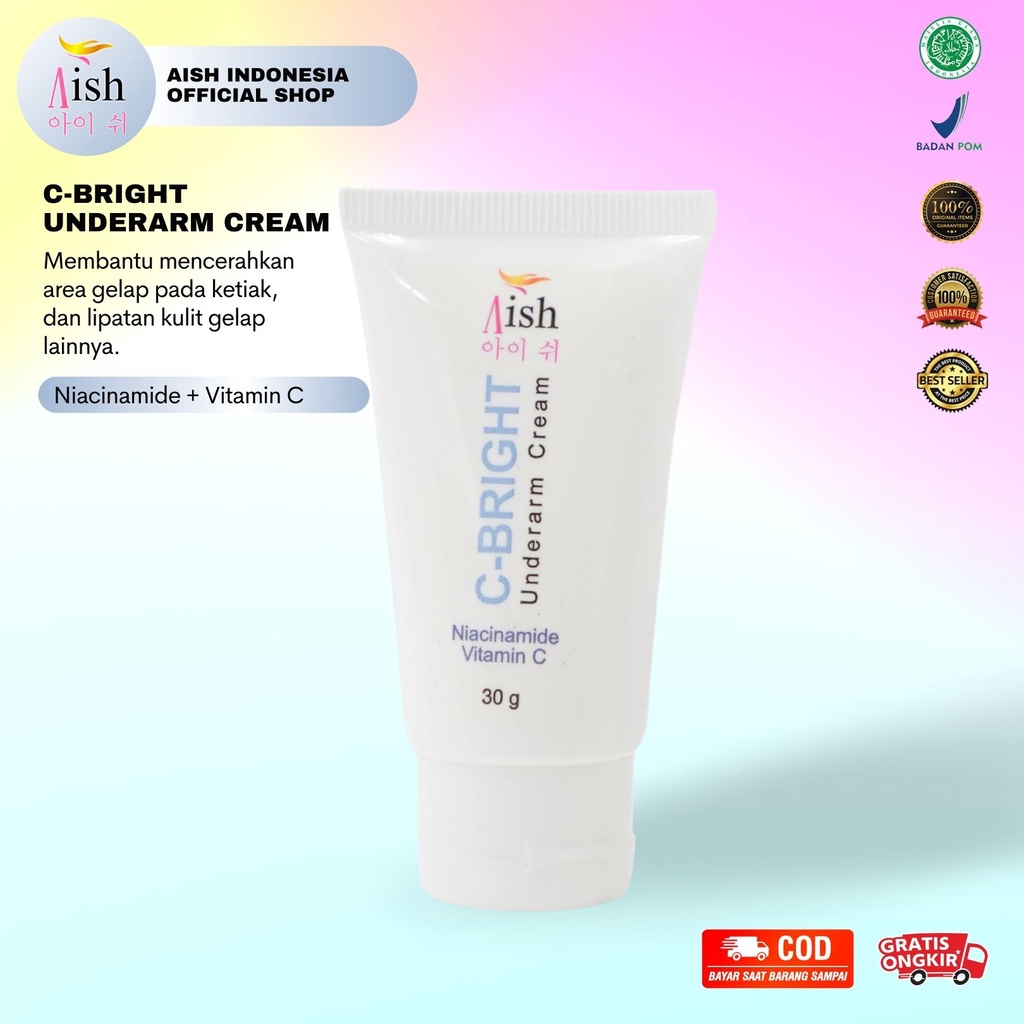 Cream Underarm Ketiak Aish Untuk mencerahkan ketiak dan area sikut original 30g