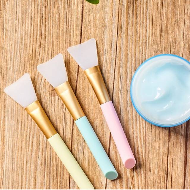 POKY - D8014 Brush Masker / Mask Brush / Silicone Facial Mud Mask Brush / Spatula / Kuas Masker Wajah Silikon K710