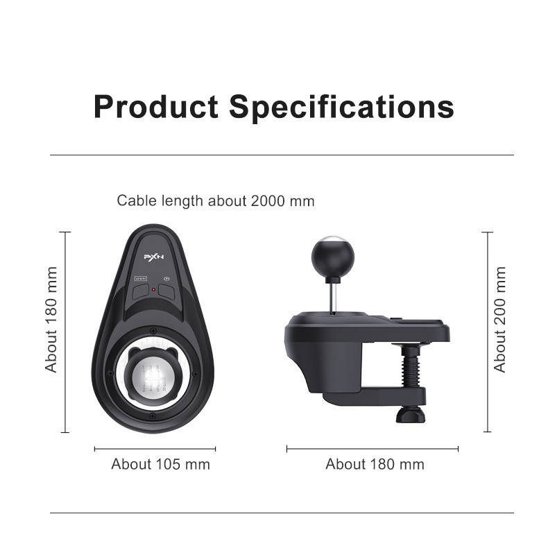 39 PXN V10 Steering Wheel Racing 3 Pedals Dual Motor Force Feedback