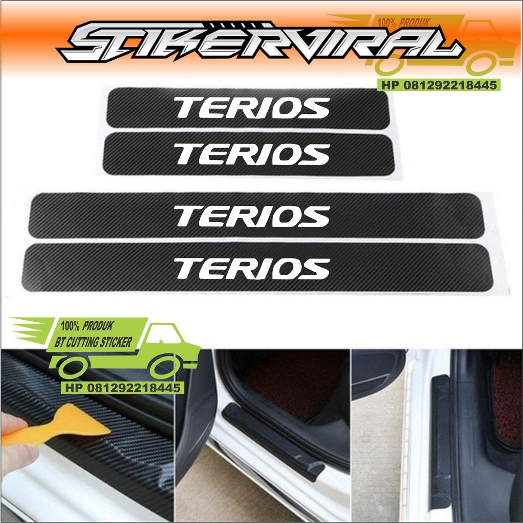 4 pecs stiker carbon 3D stiker mobil daihatsu terios stiker mobil daihatsu terios stiker carbon peng