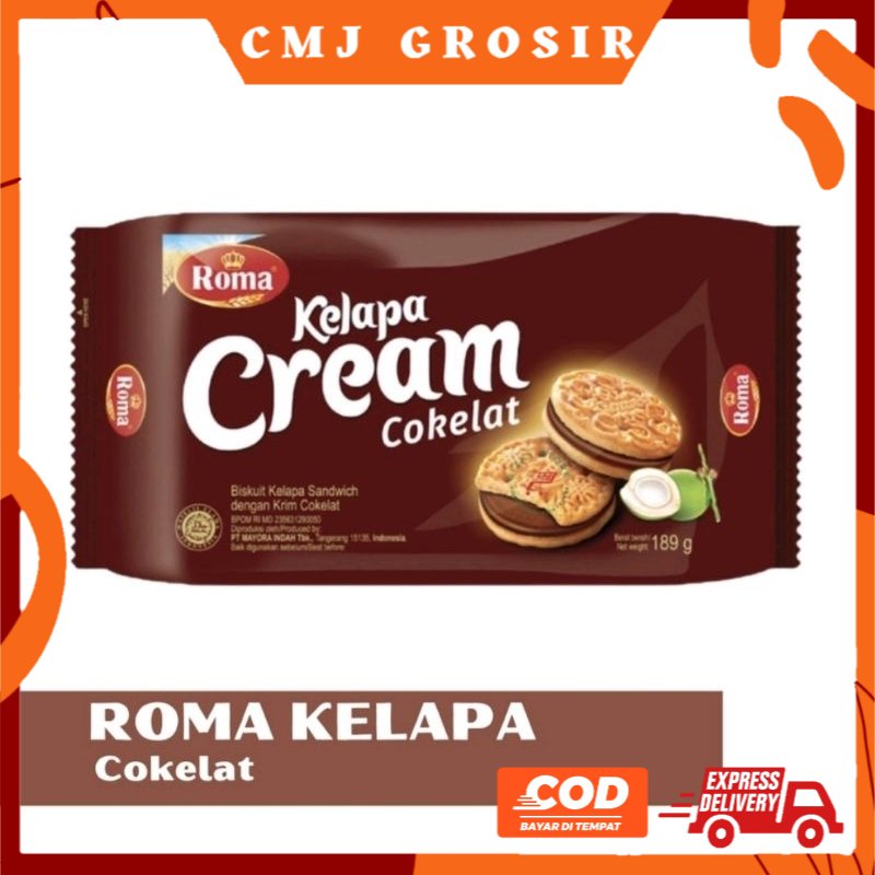 

ROMA KELAPA CREAM COKLAT | VANILLA Roma Biskuit Kelapa Cream 189 gr Termuraaah
