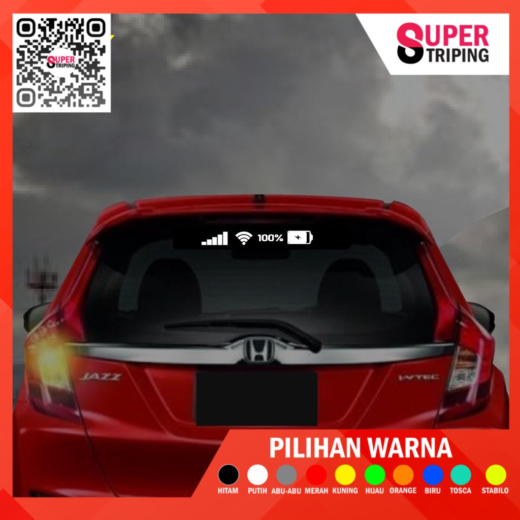 CUTTING STIKER BATERAI SINYAL WIFI KACA MOBIL TRUK