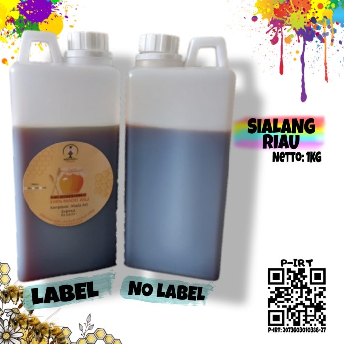 

N.E.W madu (murni) hutan sialang riau netto 1kg - Label