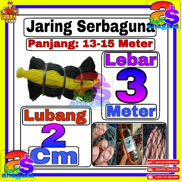 Jaring Pagar Ayam 3 meter / Jaring Lubang Kecil /Jaring Kandang /Jaring Burung / Jaring Taman