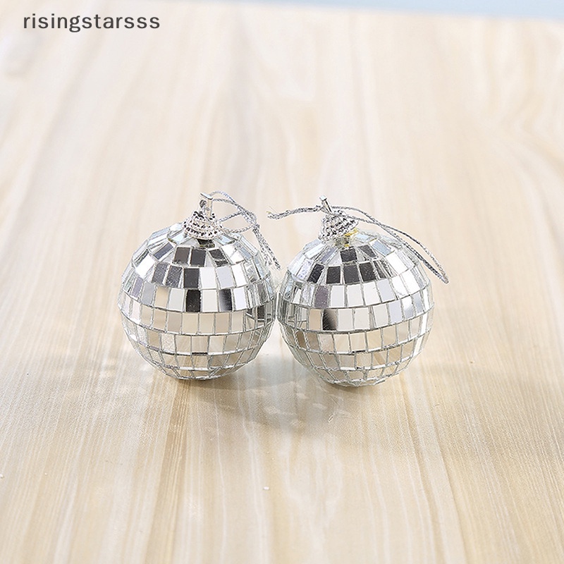 Rsid Span-new 1Pack 2-10cm Bola Natal Xmas Hiasan Gantungan Pohon Cermin Kaca Disco Ball Jelly