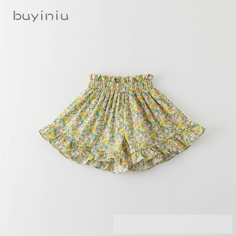 CELANA PENDEK ANAK PEREMPUAN HOTPANTS MOTIF BUNGA IMPORT