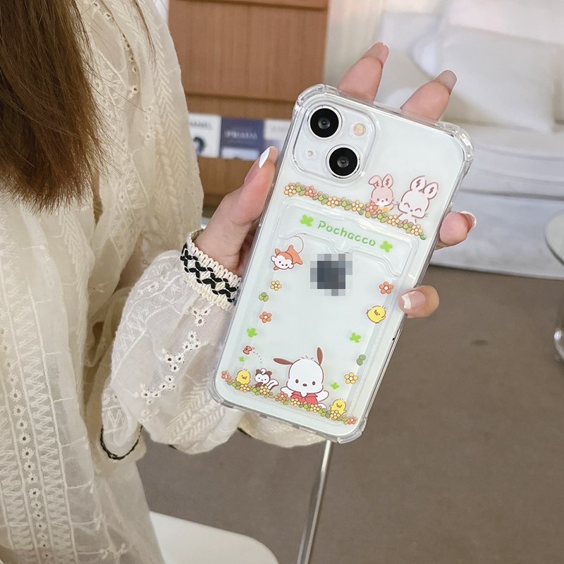 Card Case Cinnamoroll &amp; Pochacco Soft Case HP iP iPhone 14 13 12 11 Pro X XS XR Max 7 8 + Plus FTD Casing Apple