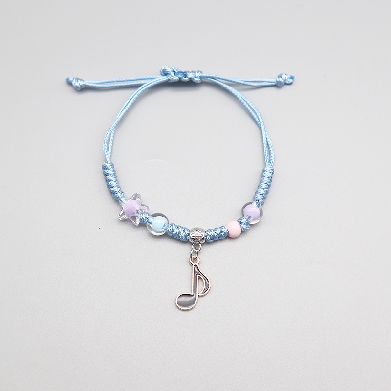 1 Pcs Gadis Dikepang Tali Gelang Musik Liontin Wanita Gelang Kerajinan Hadiah Ulang Tahun Aksesoris Fashion