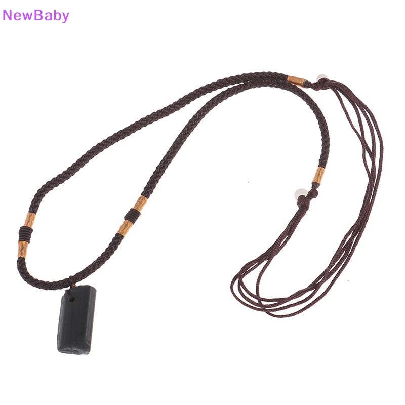 Newbaby Natural Black Tourmaline Stone Kalung Liontin Kristal Aksesori Batu Asli ID