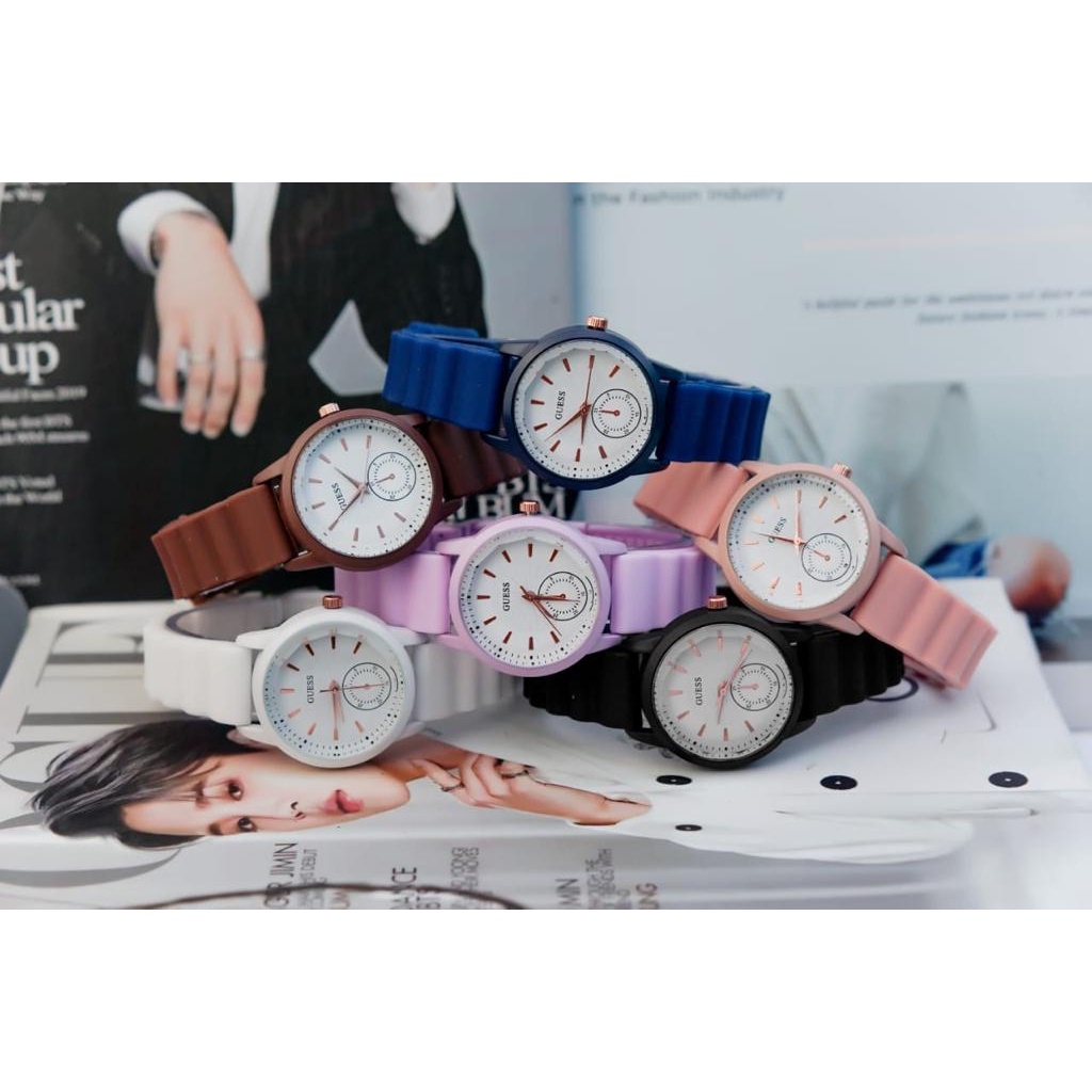 BAJ Jam Tangan Quartz Strap PU Analog Casual Gaya Retro Wanita &amp; Pria Ulzzang Watch Korean Fashion RM089