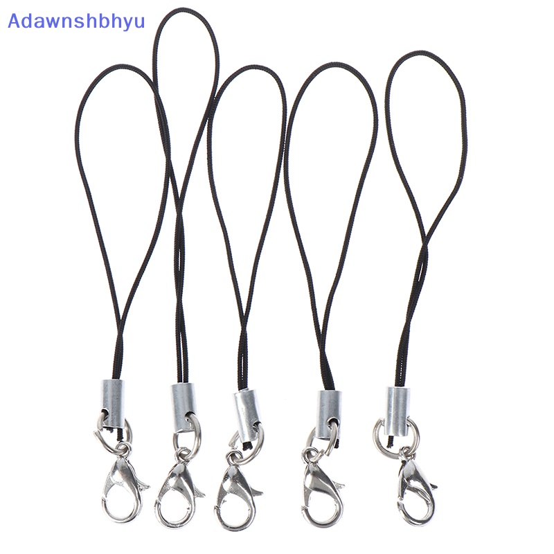 Adhyu 10Pcs Lanyard Gantungan Kunci Untuk USB flash drive strap string black ID