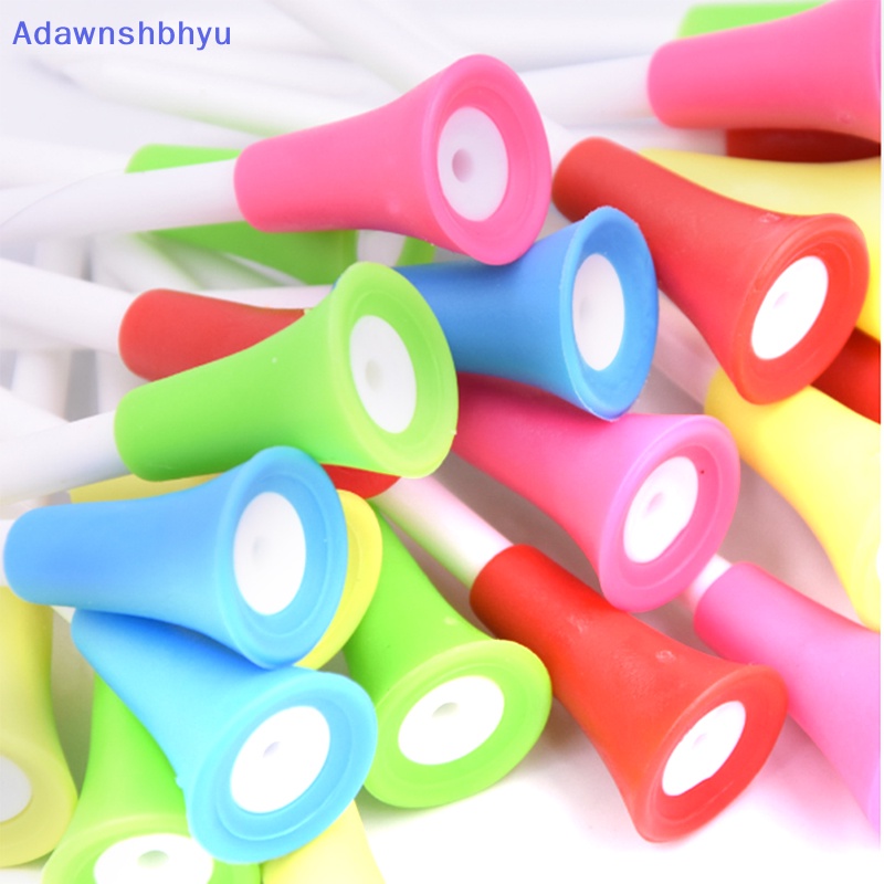 Adhyu 30PC Tee Golf Plastik Multi Warna 83mm Bantalan Karet Tahan Lama Top Golf Tee  Id