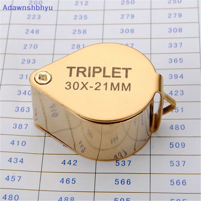 Adhyu 30x 30x21mm Magnifier Jewelers Gold Mata Alat Perhiasan Lipat Loupe Glass ID