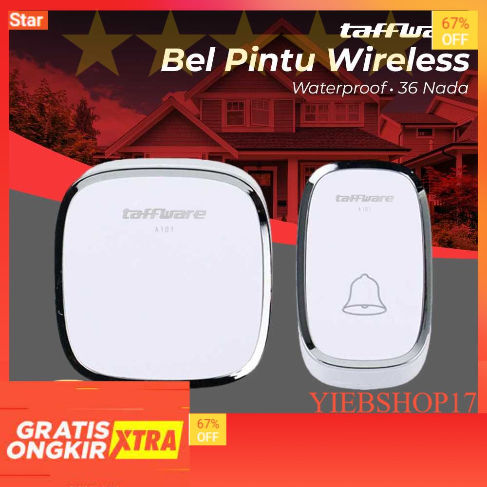 Taffware Bel Pintu Wireless Doorbells Waterproof 36 Nada - A101