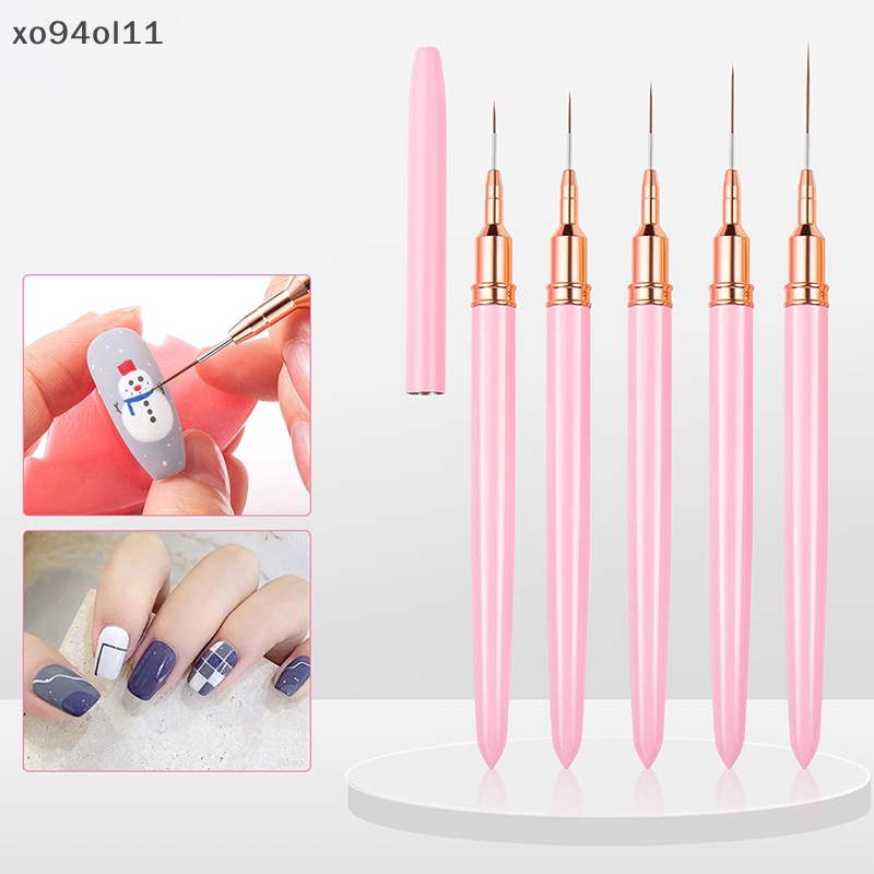 Xo 1Pcs Nail Art Liner Brush Pen Salon Menggunakan Sikat Rambut Nylon Manicure Tools OL