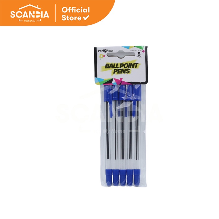 

SCANDIA Pens Ball Point Pulpen Bolpoin 5PK Blue (SE0007)