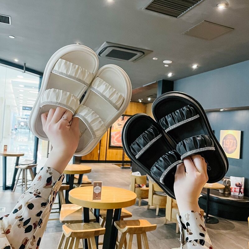 TOPGROSIR TG1738 Sandal Wedges Import Wanita Jelly  Platform Tali Glitter Fashion