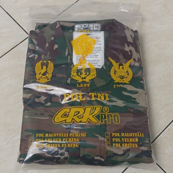 Baju PDL Loreng TNI AD Kasad/NKRI Balotelli Wr Premiun Anti Air - S1, Full Resleting