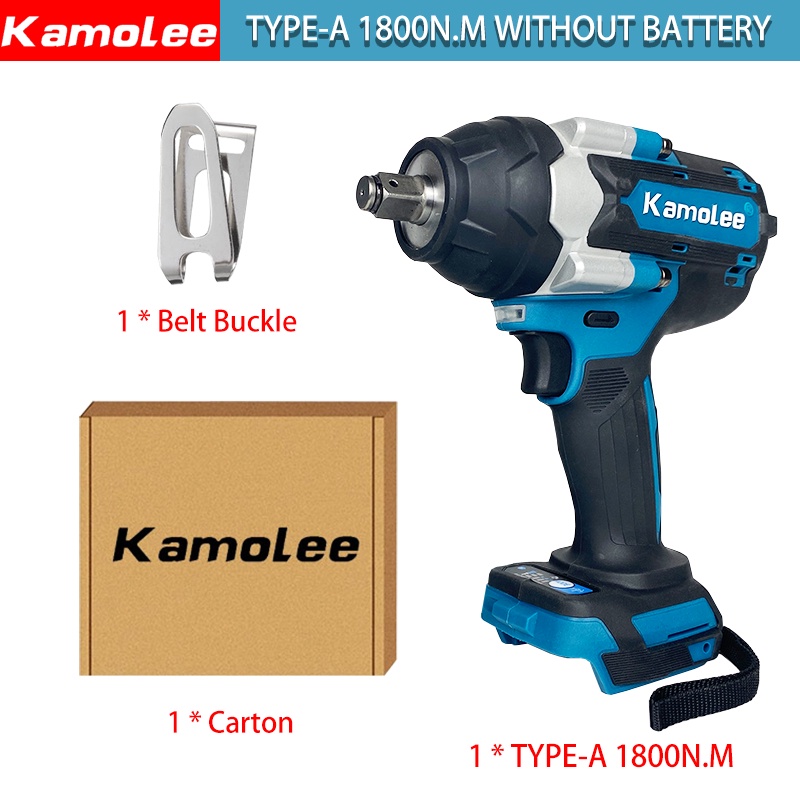 Kamolee DTW700 1800N.m 1/2'' High Torque Electric Wrench 【Compatible With Makita/JLD Batteries】