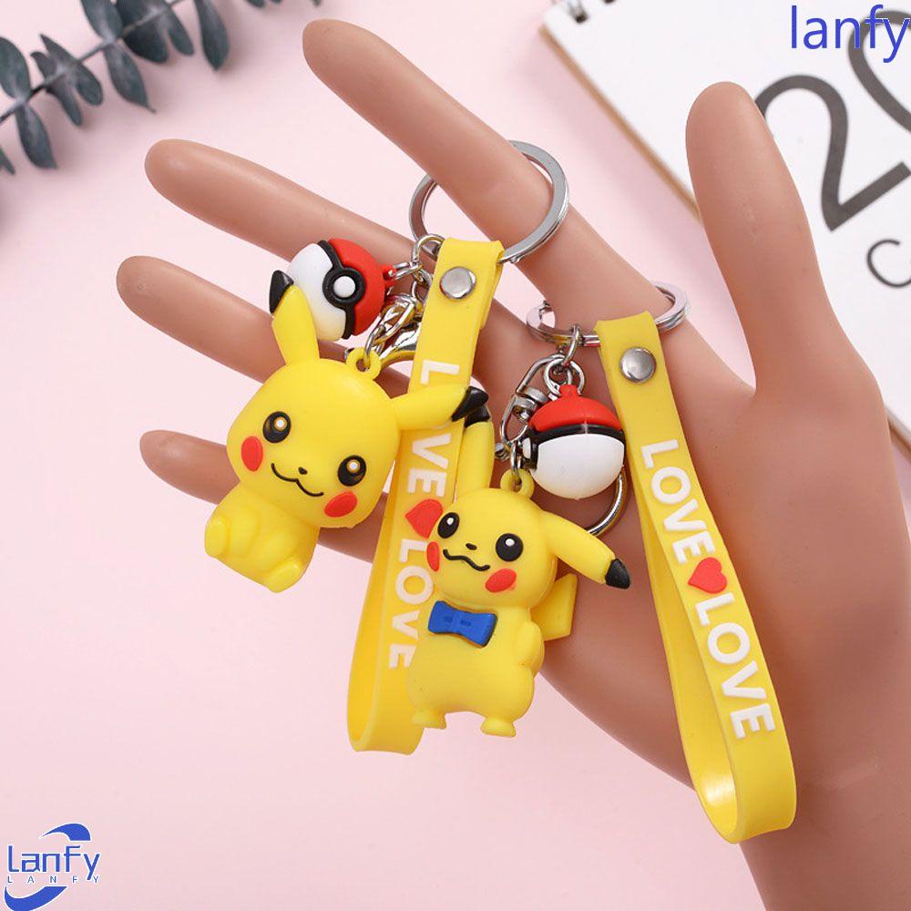 Lanfy Pikachu Gantungan Kunci Hadiah Lucu Miniatur Gantungan Kunci Liontin Scultures Key Ring