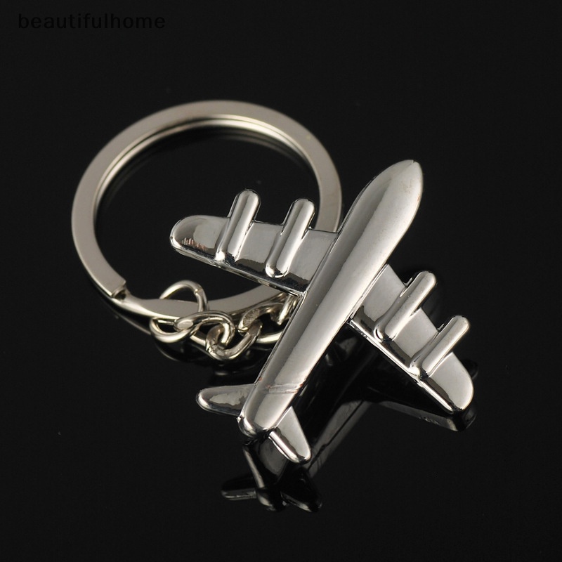 {beautifulhome} Kreatif Retro 3D Pesawat Logam Gantungan Kunci Liontin Keyring Key Chain Jewelry.