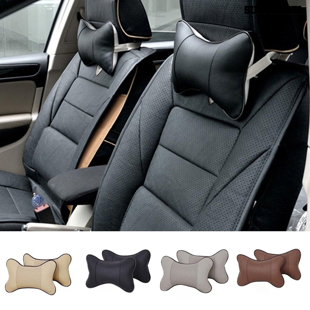 [SM] Penopang Leher Penggali Lubang Kepala Bahan Kulit Imitasi Auto Safety Pillow Untuk Mobil
