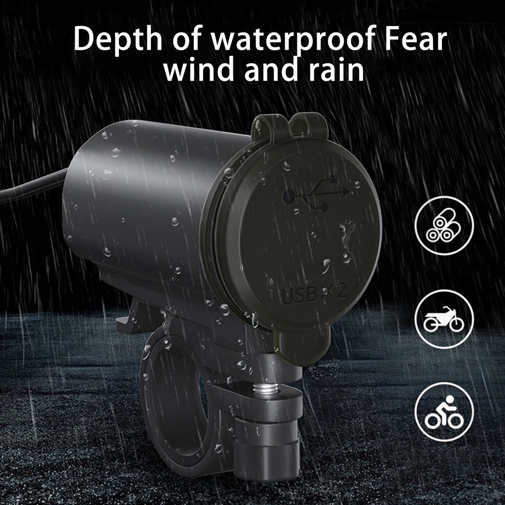 [SM]1 Set 3.1A Charger Motor Voltmeter Digital Display Fast Charging Motor Dual USB Phone Charger Aksesoris Moto