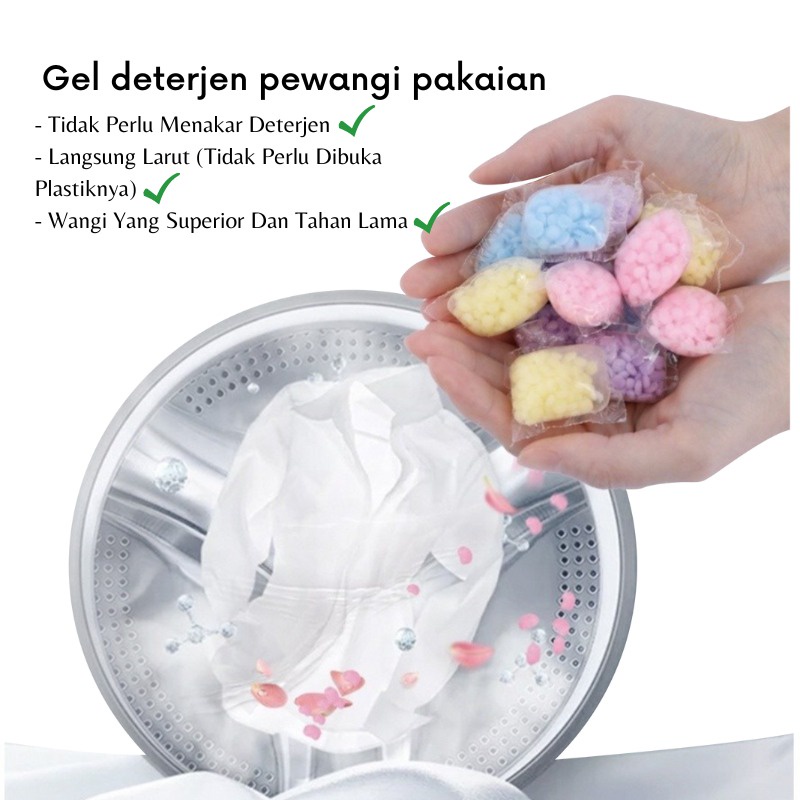 GOS -A413- Gel Deterjen Pewangi Pakaian - Butiran Manik Pewangi - Pelembut Softener - Sabun Cuci Baju Pakaian