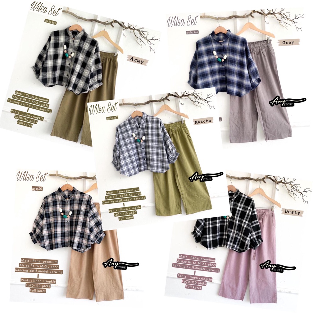 Pakaian Baju Busana Wanita WILSA SET by ANY 17/06 AS J108