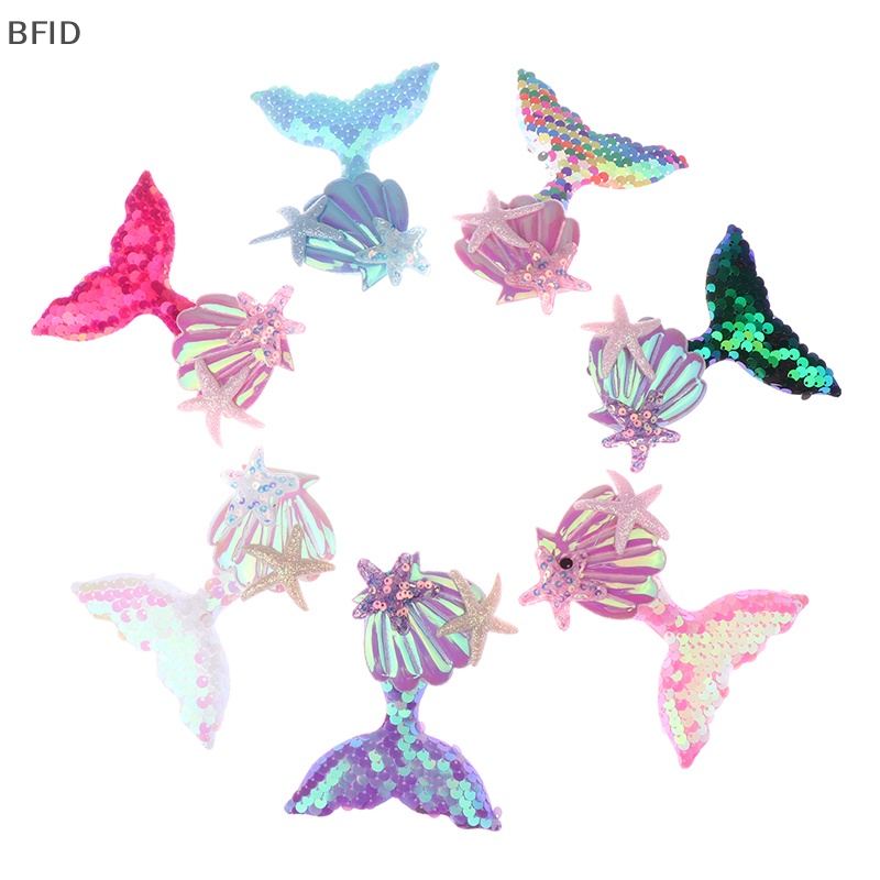 [BFID] Jepit Rambut Mermaid Princess Lucu Baru Anak Perempuan Hair Clip Bows Barrettes [ID]