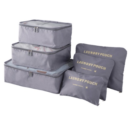 Tas Travel Bag Laundry Organizer Packing Cubes Multi Size 6 PCS  BURNHILDA