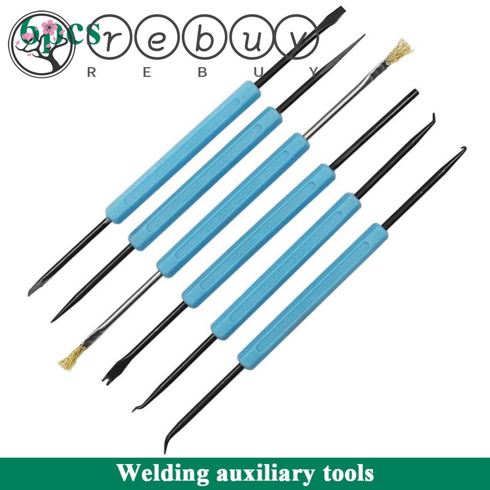 Rebuy Soldering Aid Alat Bantu Solder Assist Brash 6pcs Solder Assist Tool Solder Assist Garpu Alat Las Welding Aid Assist Set