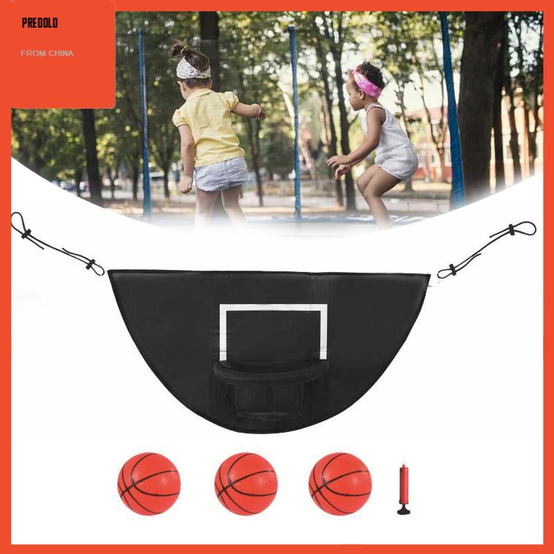 [Predolo] Mainan Olahraga Hoop Basket Trampolin Mudah Menginstal Outdoor Basket Frame