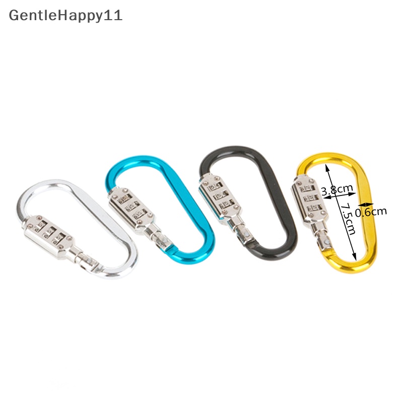 Gentlehappy Gembok Helm Sepeda Motor Anti Maling Coded Lock Carabiner Password Lock id