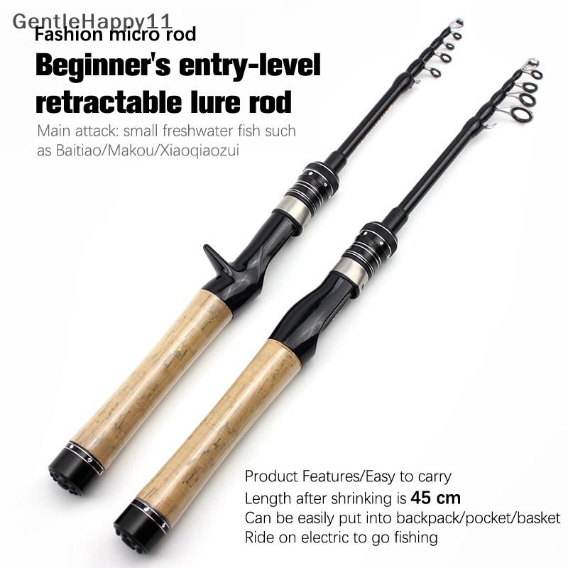 Gentlehappy Ultra light ul power Telescopic Fishing Rod Spinning Rod Lure Berat 1-5g Anak Pemula Menangkap Ikan Kecil Tiang id