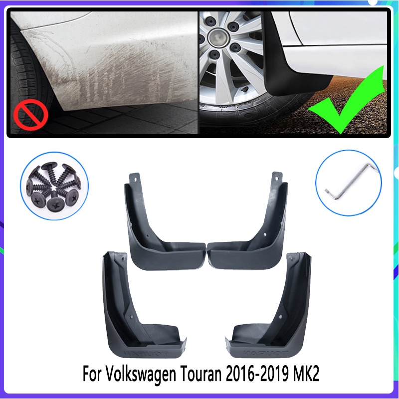 4pcs Mobil MudFlaps Untuk Volkswagen VW Touran 2016 2017 2018 2019 MK2 Mudguard Splash Guards Fender Aksesoris Mobil