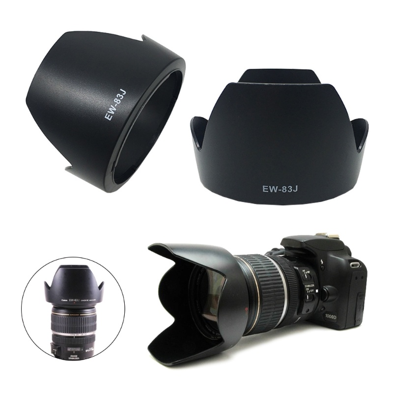 Cre EW-83J Lens Hood Sunshade Cover Untuk EF-S 17-55mm F2 8 ISUSM Lens Replacement Pelindung Lensa Kamera EW83J