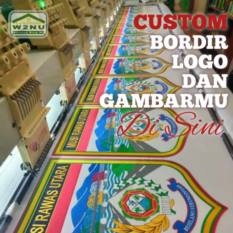 Bordir LOGO SENDIRI  CUSTOM PATCH BORDIR PESAN LOGO SENDIRI BEDGE BET EMBLEMbisa pesan satuan