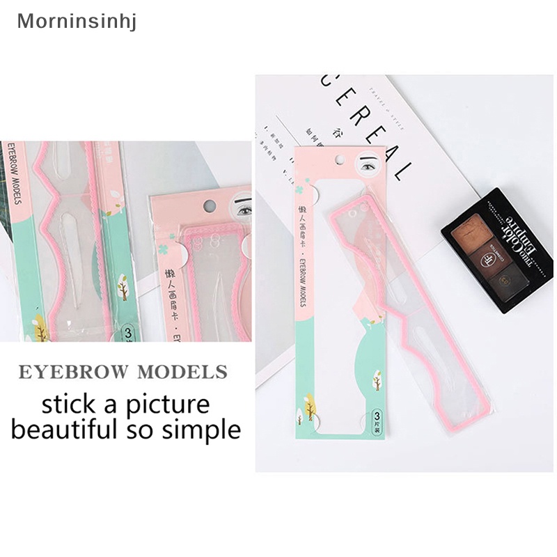 Mornin 3Pcs Portable Satu Langkah Stempel Alis Shaping Kit Alat Makeup Definer Alis id