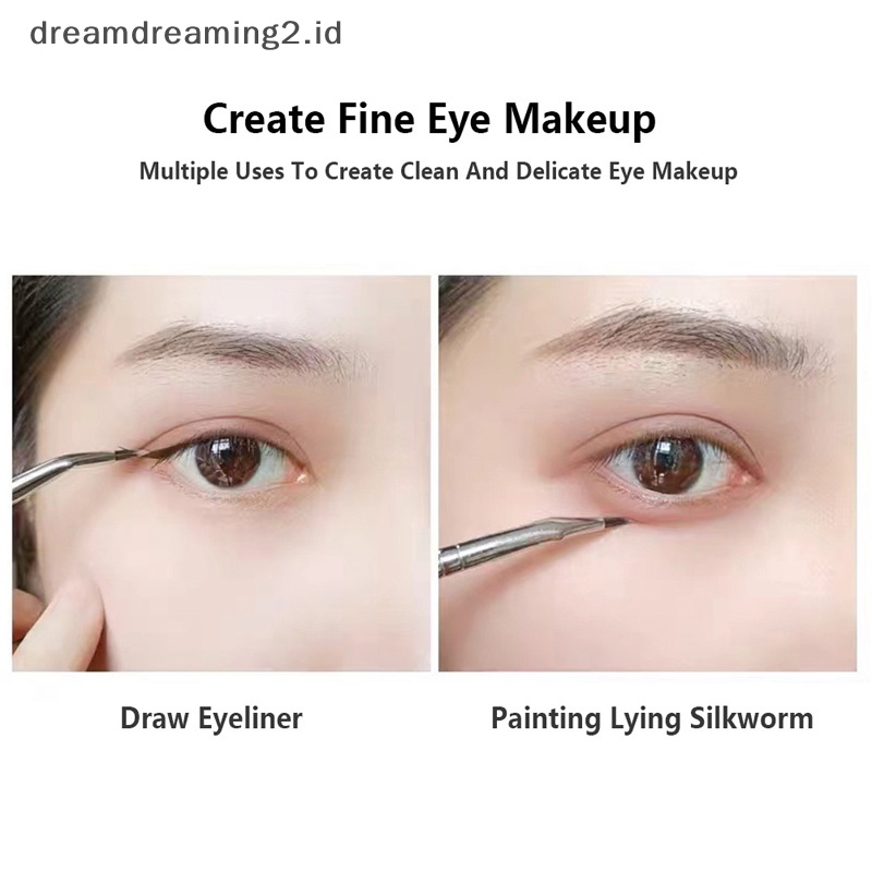 (drea) 1pc Sikat Makeup Liner Bengkok Presisi Siku Eyeliner Brush Eyeshadow Alat Alis //