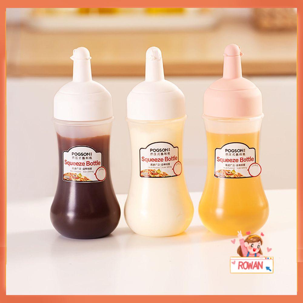 R-FLOWER 350ml Botol Remas Saos Cuka Plastik Perlengkapan Kue Tahan Debu Dapur Gadget Dispenser Bottle