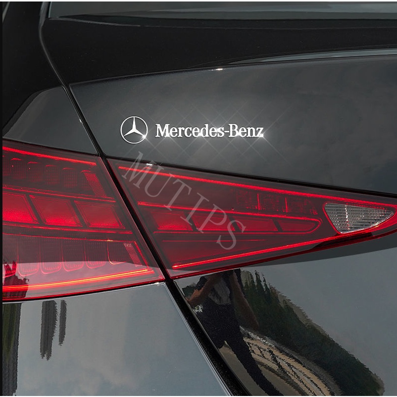 Mercedes Benz Logo Mobil Stiker Logam 3D Kreatif Dekorasi Lencana Interior Pintu Jendela Mobil Untuk W205 W212 W204 W220 EQE EQC W207 W211 W206 W124 W213 W218 W222