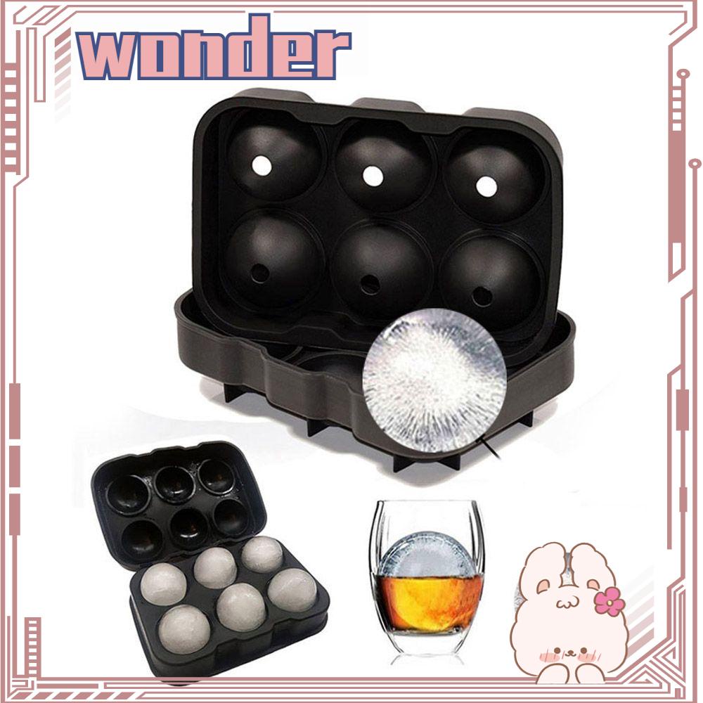 WONDER Wonder4 /6 Grids Ice Ball Cube Tray Perlengkapan Pesta Ice Cream Cocktails Whisky Cetakan Silikon