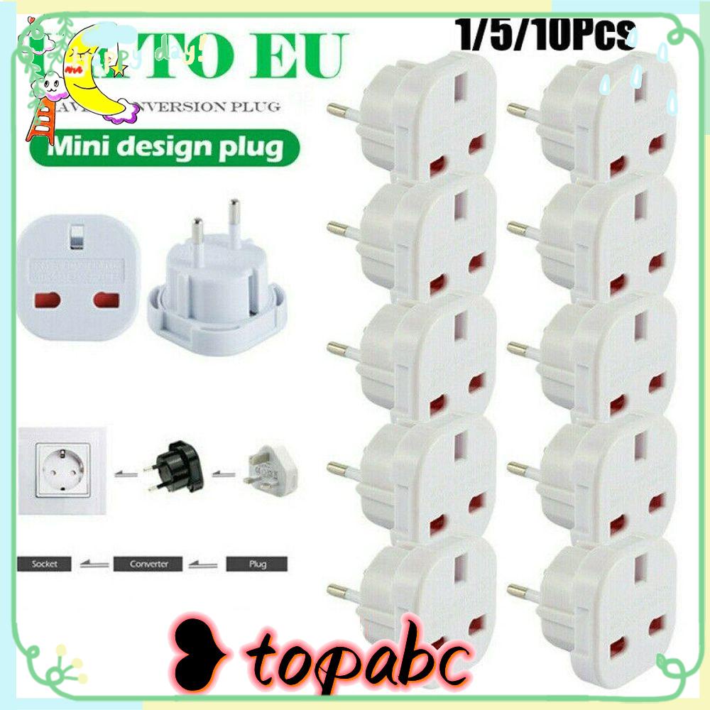 TOP 1/5/10pcs Konektor Stopkontak Charger Listrik UK TO EU 3ke2 PIN Eropa