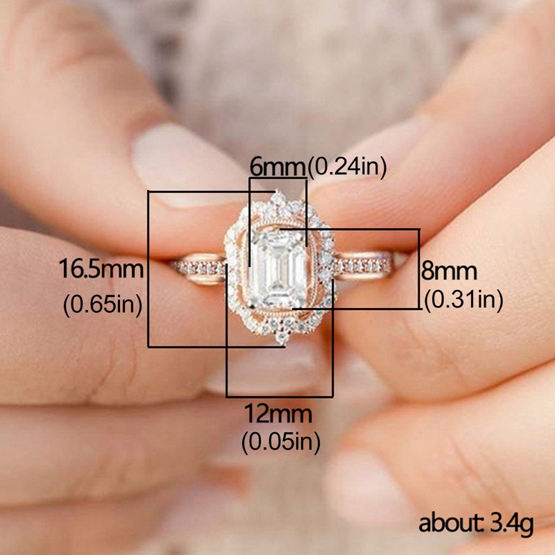 Romantis Warna Rose Gold Cincin Wanita Fashion Finger-Ring Aksesoris Untuk Pesta Kualitas Bagus Pernyataan Baru Perhiasan Hadiah