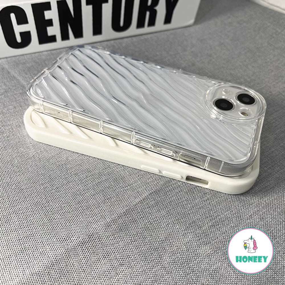 IPHONE Casing Ponsel Minimalis Motif Riak Air Warna Solid Kompatibel Untuk Iphone14 13 12 11 Pro Max X XR XSMAX 78 Plus SE TPU Phone Cover