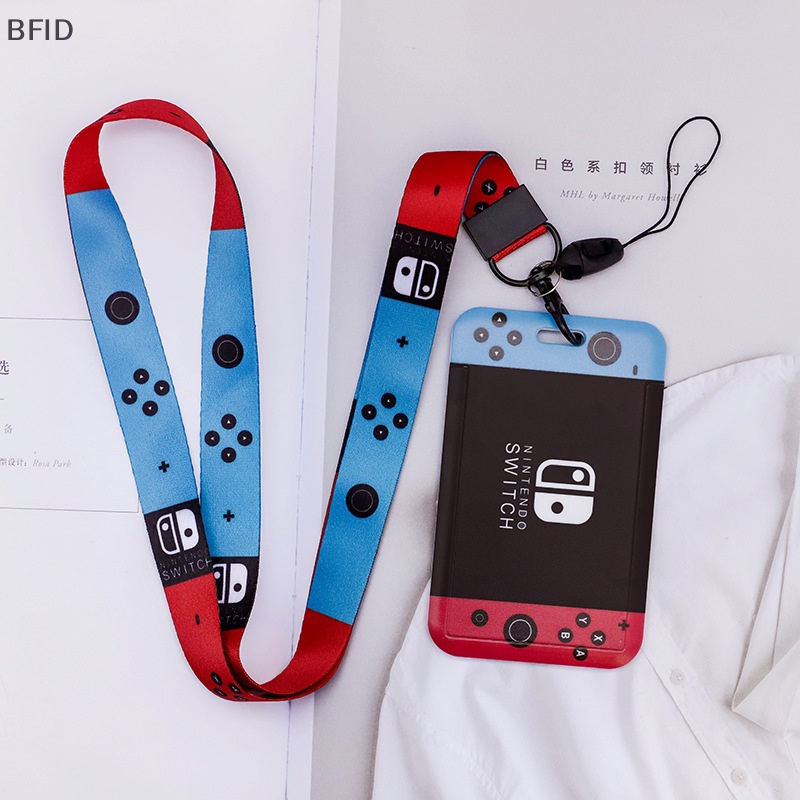 [BFID] Ins Couple Model Lucu Transparan Lanyard Card Holder Student Credential Untuk Pass Card Tali Kartu Kredit Gantungan Kunci Hadiah [ID]